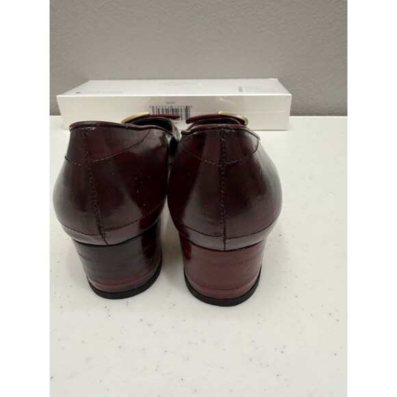 Vaneli Heels Size 9 N Red Leather Pumps Buckle Fall Winter Formal - Picture 6 of 10